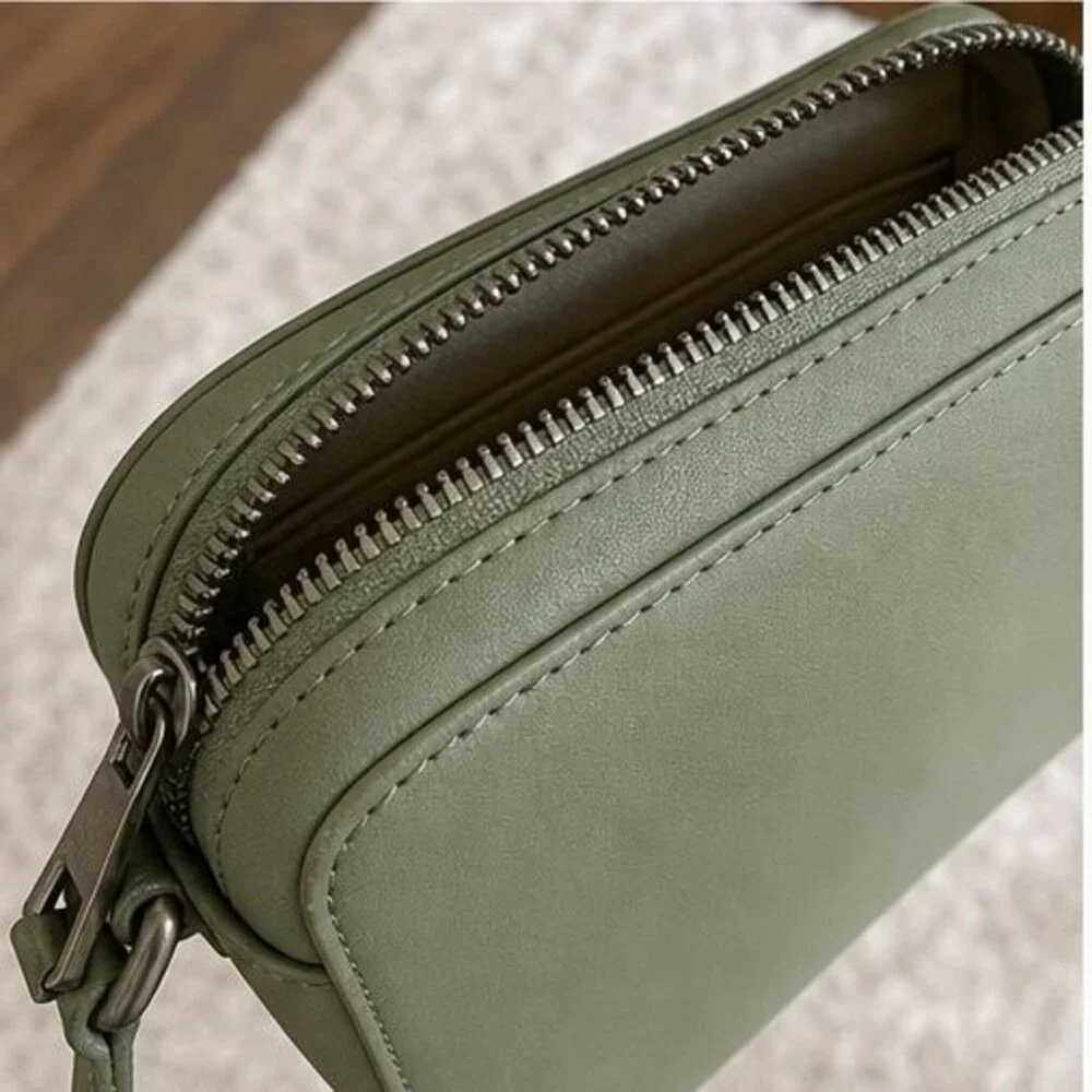 Olive Nylon Crossbody Bag